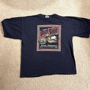 Ducks Unlimited Decoy Saver Blue Short Sleeved T-Shirt Mens Large